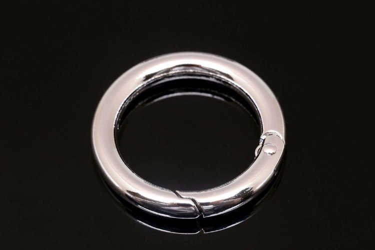 [W] B432-Rhodium Plated 30mm Ring clasp (20pcs), [PRODUCT_SEARCH_KEYWORD], JEWELFINGER-INBEAD, [CURRENT_CATE_NAME]