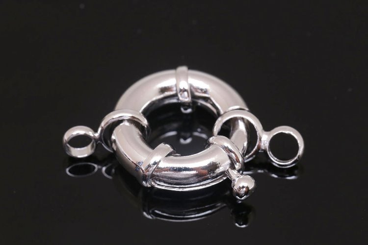 [W] B466-Ternary Alloy Plated 19mm Ring clasp (20pcs), [PRODUCT_SEARCH_KEYWORD], JEWELFINGER-INBEAD, [CURRENT_CATE_NAME]