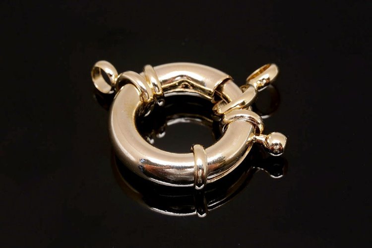 [W] B392-Gold Plated 19 mm Ring clasp (20pcs), [PRODUCT_SEARCH_KEYWORD], JEWELFINGER-INBEAD, [CURRENT_CATE_NAME]