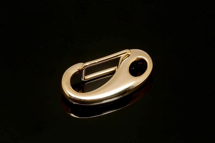 [W] K1044-Gold Plated Smooth Snap Key ring (20pcs), [PRODUCT_SEARCH_KEYWORD], JEWELFINGER-INBEAD, [CURRENT_CATE_NAME]
