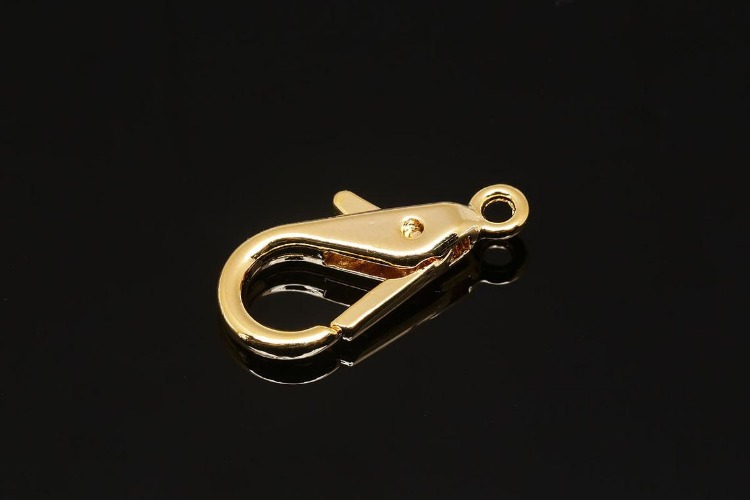 K764-Gold Plated 11*23 mm mid lobster clasp (2pcs), [PRODUCT_SEARCH_KEYWORD], JEWELFINGER-INBEAD, [CURRENT_CATE_NAME]