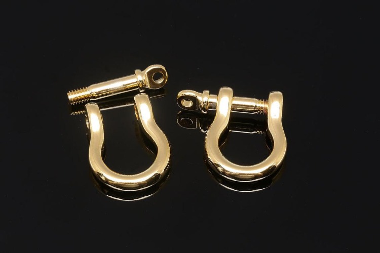 [W] B267-Gold Plated  25*26mm Big screw clasp (20pcs), [PRODUCT_SEARCH_KEYWORD], JEWELFINGER-INBEAD, [CURRENT_CATE_NAME]