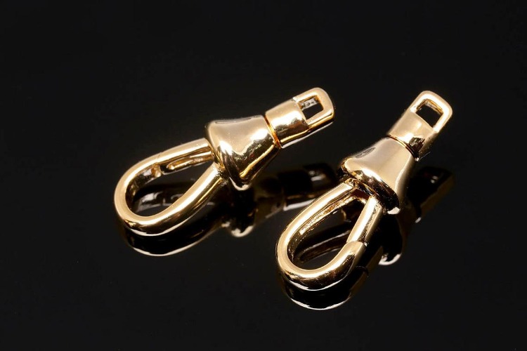 M531-Gold Plated 8*23mm swible lobster clasp (2pcs), [PRODUCT_SEARCH_KEYWORD], JEWELFINGER-INBEAD, [CURRENT_CATE_NAME]