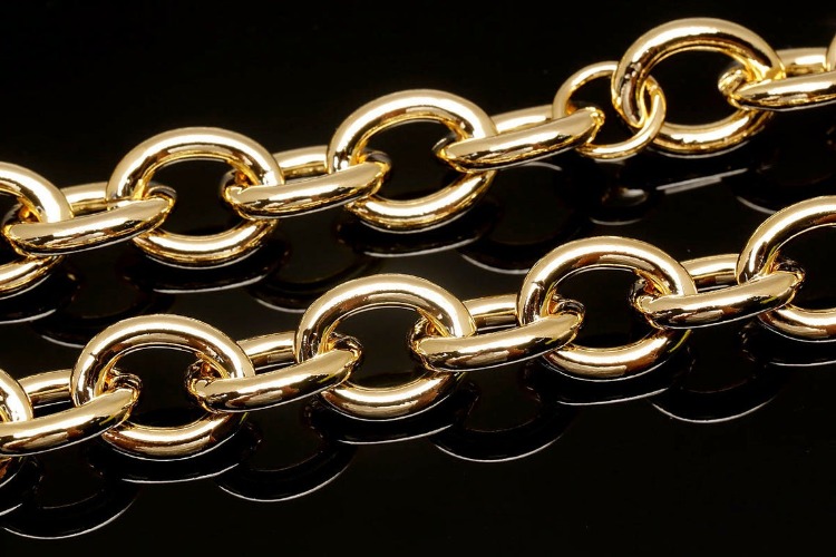A028-Gold Plated 10.5*13.3 mm AR 2125B Chain (1M), [PRODUCT_SEARCH_KEYWORD], JEWELFINGER-INBEAD, [CURRENT_CATE_NAME]