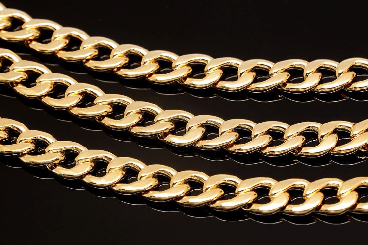 A530-Gold Plated 9*6mm 116 NF Chain (1M), [PRODUCT_SEARCH_KEYWORD], JEWELFINGER-INBEAD, [CURRENT_CATE_NAME]