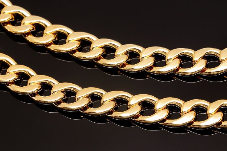 A531-Gold Plated 11*8mm  120 NF Chain (1M), [PRODUCT_SEARCH_KEYWORD], JEWELFINGER-INBEAD, [CURRENT_CATE_NAME]