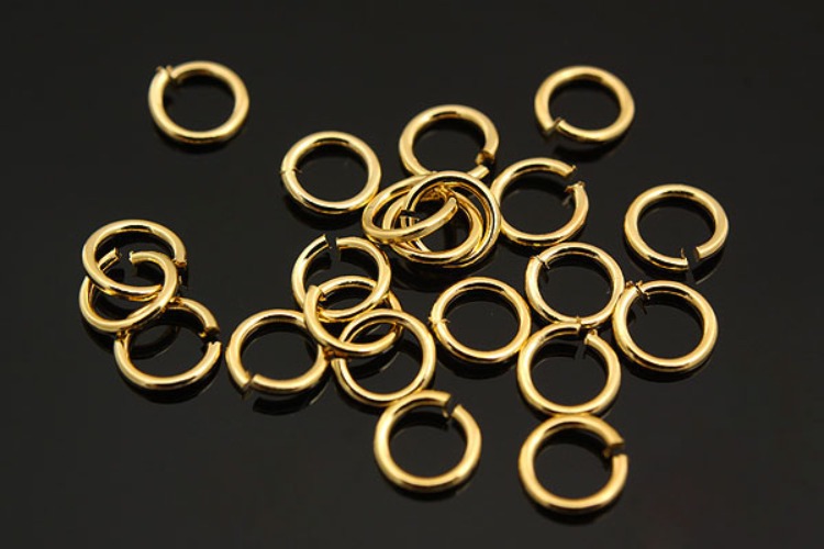 [W] B057-07x3 Gold plated Jump ring-Open link (100g), [PRODUCT_SEARCH_KEYWORD], JEWELFINGER-INBEAD, [CURRENT_CATE_NAME]