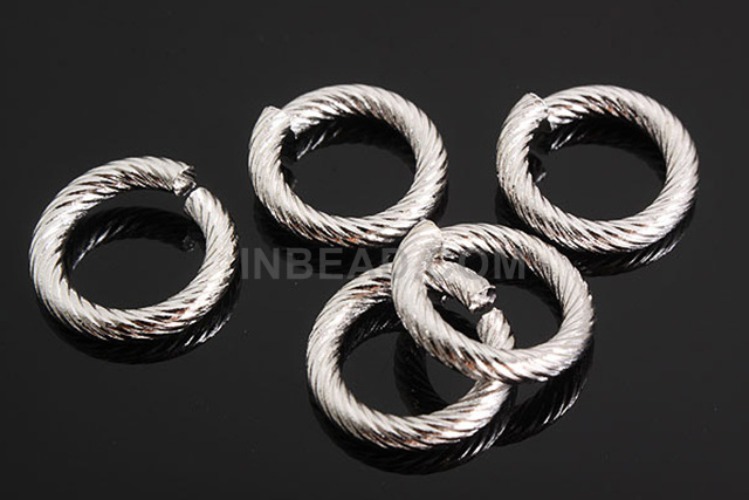 [W] B255-Ternary Alloy Plated Twist ring 12mm-Open link (100pcs), [PRODUCT_SEARCH_KEYWORD], JEWELFINGER-INBEAD, [CURRENT_CATE_NAME]