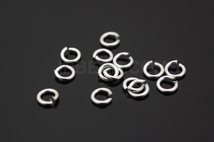B683-06x2mm Matt Rhodium plated O ring (10g), [PRODUCT_SEARCH_KEYWORD], JEWELFINGER-INBEAD, [CURRENT_CATE_NAME]