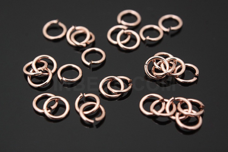 B672-06x3mm Pink gold plated plated O ring (10g), [PRODUCT_SEARCH_KEYWORD], JEWELFINGER-INBEAD, [CURRENT_CATE_NAME]