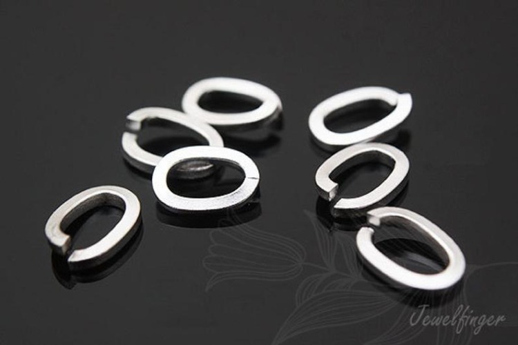 [W] B431-Matt Rhodium Plated  Oval Ring-Open Link (100 pcs), [PRODUCT_SEARCH_KEYWORD], JEWELFINGER-INBEAD, [CURRENT_CATE_NAME]