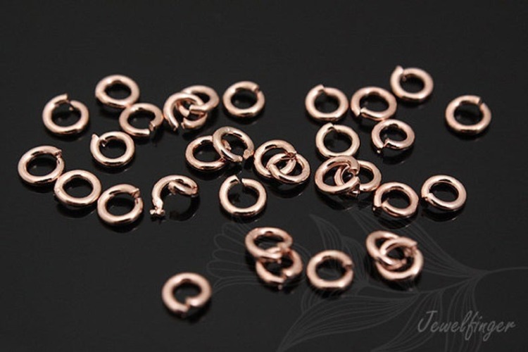 [W] B640-06x2mm Pink gold plated O ring (100g), [PRODUCT_SEARCH_KEYWORD], JEWELFINGER-INBEAD, [CURRENT_CATE_NAME]