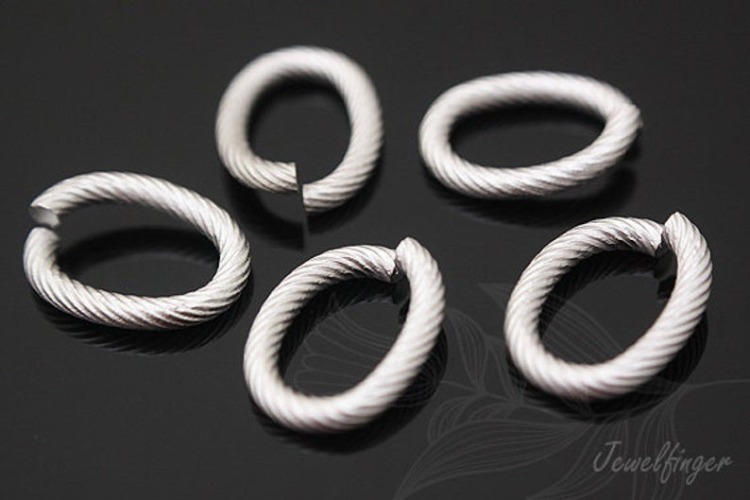 B213-Matt Rhodium Plated-10*14 mm Oval  Ring-Open Link (10pcs), [PRODUCT_SEARCH_KEYWORD], JEWELFINGER-INBEAD, [CURRENT_CATE_NAME]