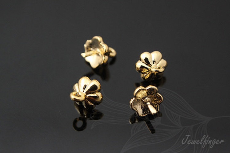 H536-Gold plated Orange Beads Cap 5mm (4개), [PRODUCT_SEARCH_KEYWORD], JEWELFINGER-INBEAD, [CURRENT_CATE_NAME]