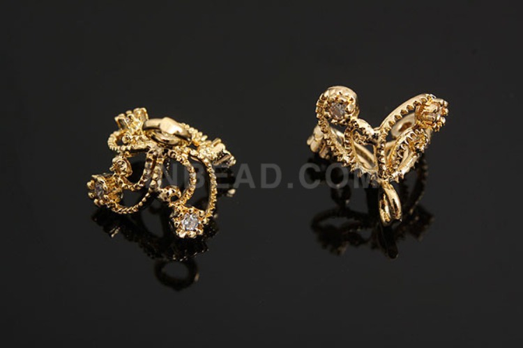 E931-Goldplated Briliant half beads cap 4mm (4개), [PRODUCT_SEARCH_KEYWORD], JEWELFINGER-INBEAD, [CURRENT_CATE_NAME]
