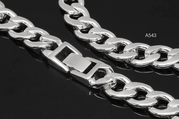 [W] B476-Rhodium Plated-35*10mm-Bracelet Clasp-Watch Clasp-Curb Chain Clasp,Chunky Chain Clasp(20pcs), [PRODUCT_SEARCH_KEYWORD], JEWELFINGER-INBEAD, [CURRENT_CATE_NAME]