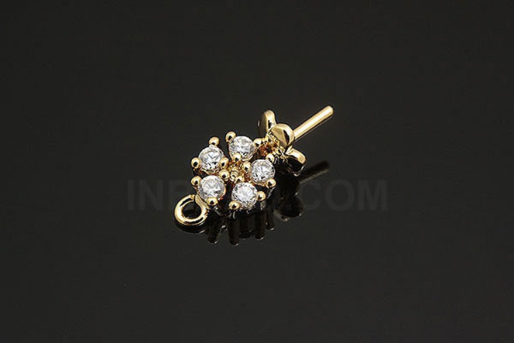K558-Gold plated Cubic flower Beads cap (2pcs), [PRODUCT_SEARCH_KEYWORD], JEWELFINGER-INBEAD, [CURRENT_CATE_NAME]
