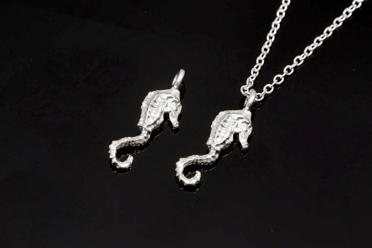 [W] S401-Matt Rhodium Plated-(20pcs)-Seahorse Charms-Wholesale Charms, [PRODUCT_SEARCH_KEYWORD], JEWELFINGER-INBEAD, [CURRENT_CATE_NAME]
