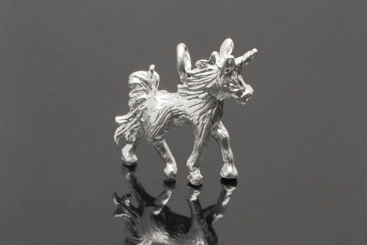 H234-Matt Rhodium Plated-(2pcs)-Unicorn Charms-Animal Pendant-Wholesale Charms, [PRODUCT_SEARCH_KEYWORD], JEWELFINGER-INBEAD, [CURRENT_CATE_NAME]