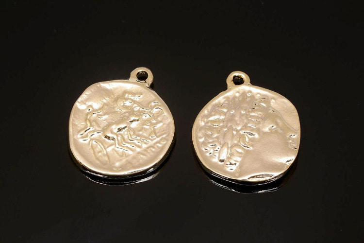 [W] H499-Gold Plated-(20 pcs)-Double Sided Vintage Pendant-Medallion Necklace Charm-Wholesale Pendants, [PRODUCT_SEARCH_KEYWORD], JEWELFINGER-INBEAD, [CURRENT_CATE_NAME]