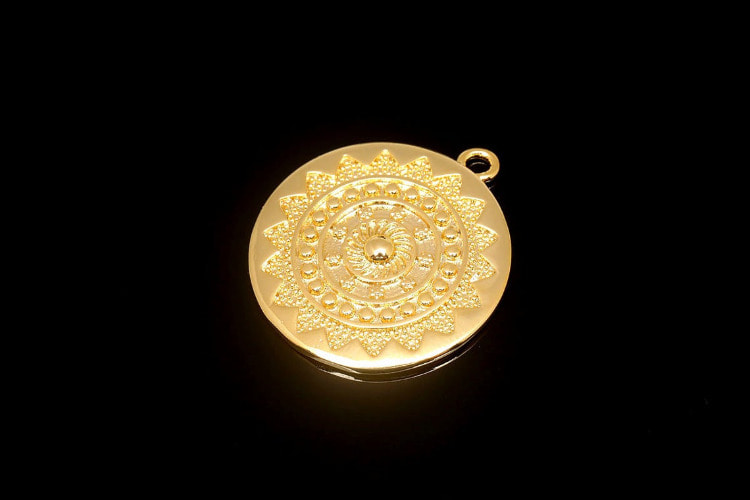 CH0020-Gold Plated-(1piece)-Sun Charm-Medallion Pendant-Necklace Making Supply-Wholesale Pendants, [PRODUCT_SEARCH_KEYWORD], JEWELFINGER-INBEAD, [CURRENT_CATE_NAME]
