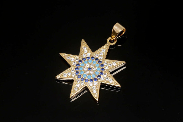 BC275-Gold Plated-(1piece)-Micro Pave Sun Pendant-Cubic Sun Necklace Charms-Wholesale Pendants, [PRODUCT_SEARCH_KEYWORD], JEWELFINGER-INBEAD, [CURRENT_CATE_NAME]
