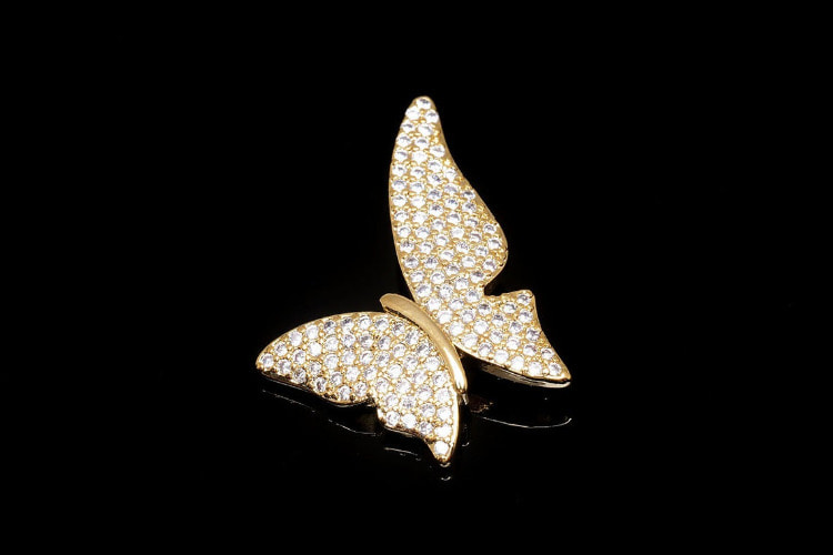 [W] BC262-Gold Plated-(10 pieces )-Micro Pave Butterfly Pendant-High Quality Butterfly Charms-Wholesale Pendants, [PRODUCT_SEARCH_KEYWORD], JEWELFINGER-INBEAD, [CURRENT_CATE_NAME]