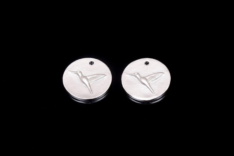 [W] M1100-Matt Rhodium Plated-(20pcs)-Bird Coin Charms-Mini Coin Pendant-Medallion Necklace Charm-Jewelry Findings-Wholesale Charms, [PRODUCT_SEARCH_KEYWORD], JEWELFINGER-INBEAD, [CURRENT_CATE_NAME]
