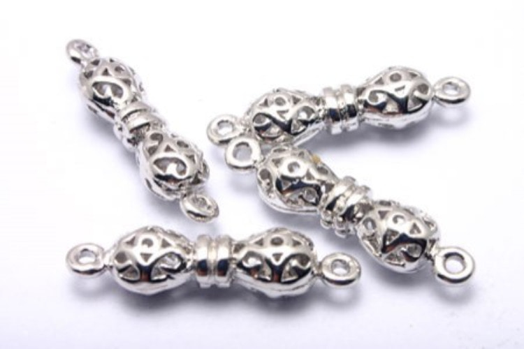 B492-Rhodium Plated-(4pcs)-Wholesale Connectors, [PRODUCT_SEARCH_KEYWORD], JEWELFINGER-INBEAD, [CURRENT_CATE_NAME]