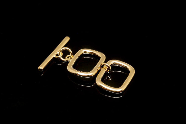 TG008-Gold Plated-Brass Toggle Bar Clasp (2pcs), [PRODUCT_SEARCH_KEYWORD], JEWELFINGER-INBEAD, [CURRENT_CATE_NAME]