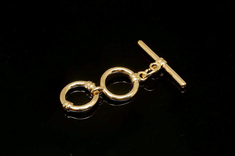 TG009-Gold Plated-Brass Toggle Bar Clasp (2pcs), [PRODUCT_SEARCH_KEYWORD], JEWELFINGER-INBEAD, [CURRENT_CATE_NAME]