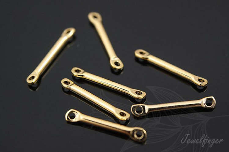 [W] B359-Gold Plated-(200pcs)-12mm Bar Connector-Metal Bar Pendant-Wholesale Connectors, [PRODUCT_SEARCH_KEYWORD], JEWELFINGER-INBEAD, [CURRENT_CATE_NAME]