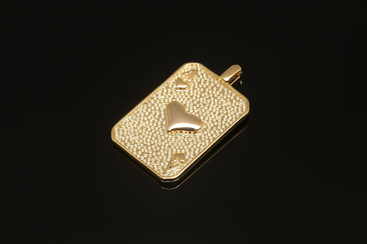 CH4002-Gold Plated-(1piece)-Tag Ace of Spade Charm-Ace of Heart Pendant-Necklace Making Supply-Wholesale Pendants, [PRODUCT_SEARCH_KEYWORD], JEWELFINGER-INBEAD, [CURRENT_CATE_NAME]