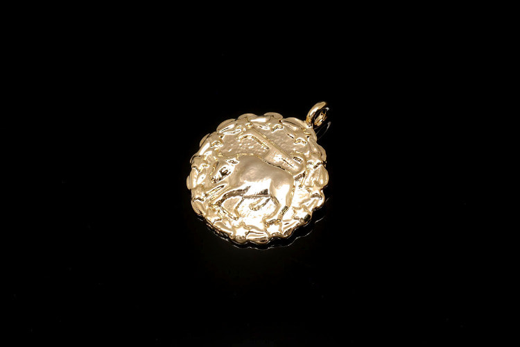 [W] F101-Gold Plated-(20pcs)-Taurus -Zodiac Horoscope Sign Constellation Charm-Celestial Astrology Medallion Pendant-Wholesale Charms, [PRODUCT_SEARCH_KEYWORD], JEWELFINGER-INBEAD, [CURRENT_CATE_NAME]