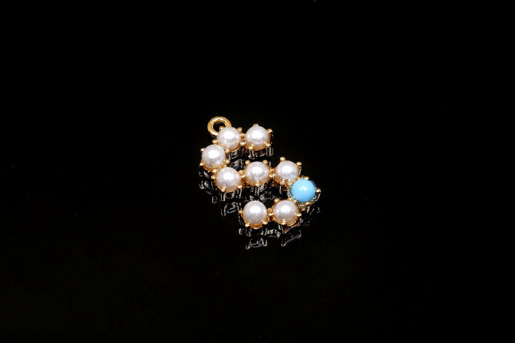 [W] F78-Gold Plated-(20pcs)-Pearl Initial S Charms-Unique Initial Pendant-Necklace Earrings Making Supply-Wholesale Initial, [PRODUCT_SEARCH_KEYWORD], JEWELFINGER-INBEAD, [CURRENT_CATE_NAME]