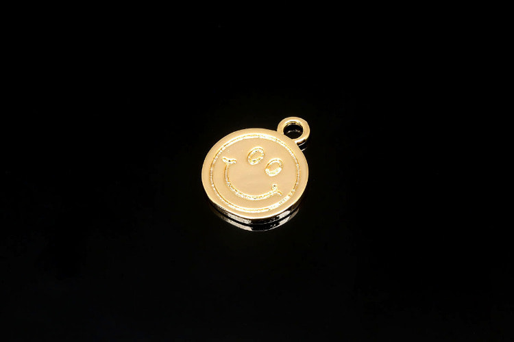 [W] CH0041-Gold Plated-(20pcs)-Happy Face Charms-Smile Pendant-Necklace Earrings Making Supply-Wholesale Charms, [PRODUCT_SEARCH_KEYWORD], JEWELFINGER-INBEAD, [CURRENT_CATE_NAME]