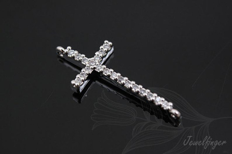 K104-Ternary Alloy Plated-(1piece)-Sideways Cubic Cross Connector-Tiny Cross Pendant-Wholesale Connectors, [PRODUCT_SEARCH_KEYWORD], JEWELFINGER-INBEAD, [CURRENT_CATE_NAME]