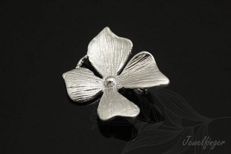 [W] B583-Matt Rhodium Plated-(20pcs)-Flower Connector-Flower Pendant-Wholesale Connectors, [PRODUCT_SEARCH_KEYWORD], JEWELFINGER-INBEAD, [CURRENT_CATE_NAME]