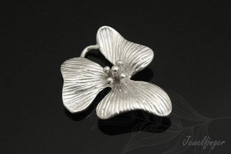 [W] B582-Matt Rhodium Plated-(20pcs)-Flower Connector-Flower Pendant-Wholesale Connectors, [PRODUCT_SEARCH_KEYWORD], JEWELFINGER-INBEAD, [CURRENT_CATE_NAME]
