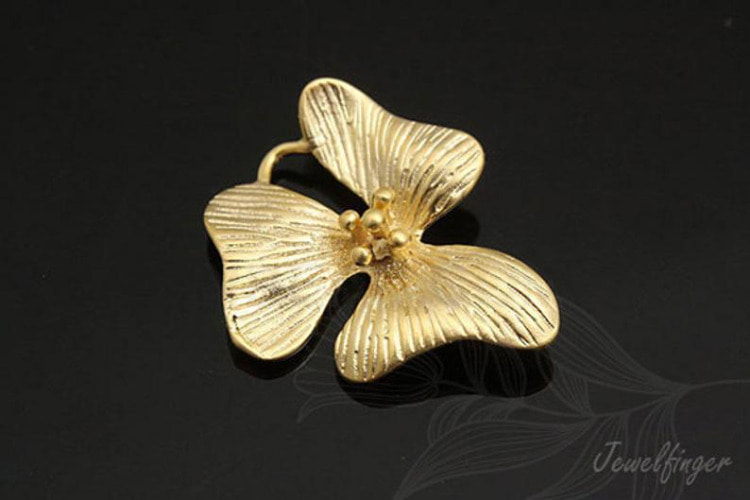 [W] B579-Matt Gold Plated-(20pcs)-Flower Connector-Flower Pendant-Wholesale Connectors, [PRODUCT_SEARCH_KEYWORD], JEWELFINGER-INBEAD, [CURRENT_CATE_NAME]