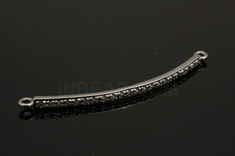 [W] H1150-Black Plated-(10pcs)-Sideways Cubic Bar Connector-Bracelet Pendant--Wholesale Bracelet, [PRODUCT_SEARCH_KEYWORD], JEWELFINGER-INBEAD, [CURRENT_CATE_NAME]