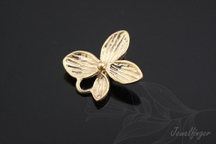 B500-Matt Gold Plated-(2pcs)-S Size-Flower Connector-Flower Pendant-Wholesale Connectors, [PRODUCT_SEARCH_KEYWORD], JEWELFINGER-INBEAD, [CURRENT_CATE_NAME]
