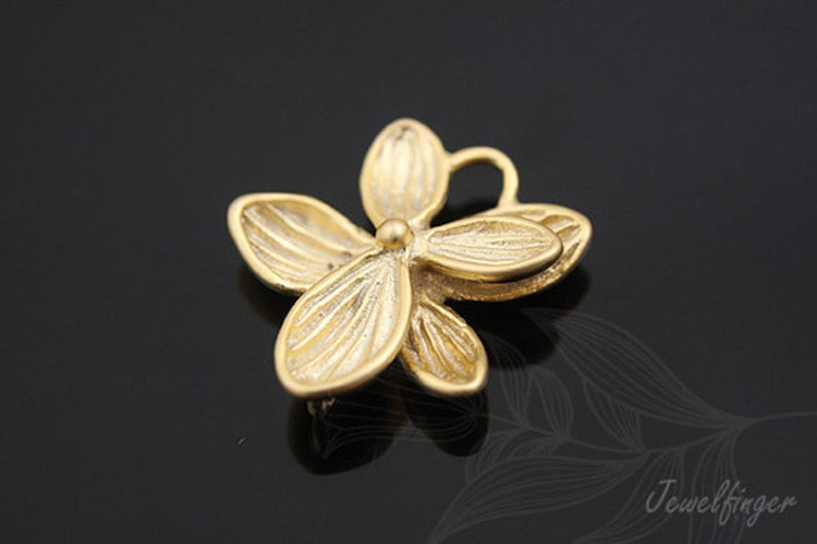 [W] B097-Matt Gold Plated-(20pcs)-M Size-Flower Connector-Flower Pendant-Wholesale Connectors, [PRODUCT_SEARCH_KEYWORD], JEWELFINGER-INBEAD, [CURRENT_CATE_NAME]