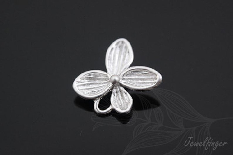 [W] B462-Matt Rhodium Plated-(20pcs)-S Size-Flower Connector-Flower Pendant-Wholesale Connectors, [PRODUCT_SEARCH_KEYWORD], JEWELFINGER-INBEAD, [CURRENT_CATE_NAME]