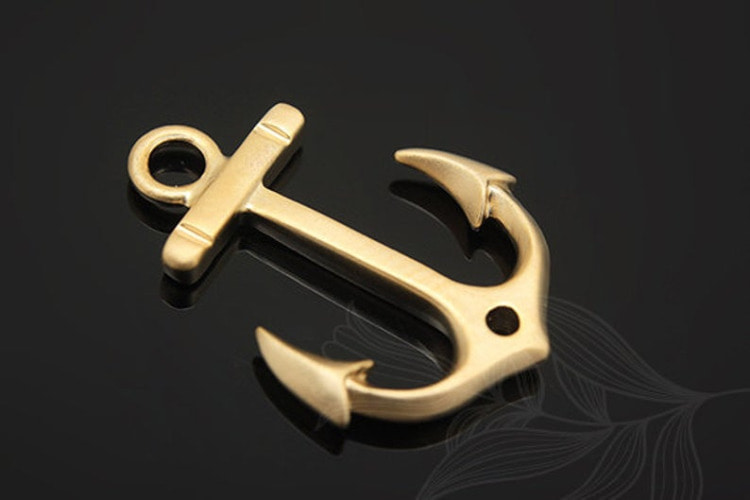 E822-Matt Gold Plated-(2pcs)-Big Anchor Connector-Wholesale Connectors, [PRODUCT_SEARCH_KEYWORD], JEWELFINGER-INBEAD, [CURRENT_CATE_NAME]