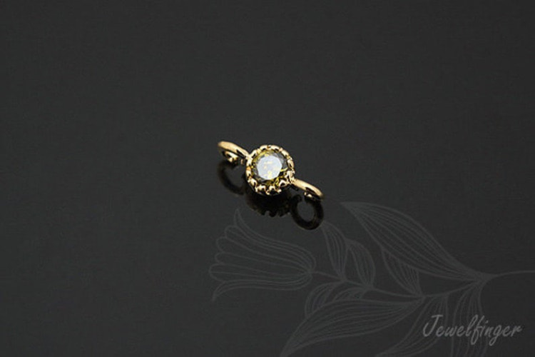 [W] S733-Gold Plated-(40pcs)-CZ 3.5mm-Birthstone August Peridot-Jewelry Making-Wholesale Jewelry Finding-Jewelry Supplies-Wholesale Charm, [PRODUCT_SEARCH_KEYWORD], JEWELFINGER-INBEAD, [CURRENT_CATE_NAME]