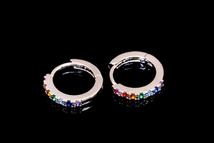 [W] F130-Rhodium Plated (10pairs)-Multi Cubic Lever Back Earrings-Every Day Earrings-Nickel Free, [PRODUCT_SEARCH_KEYWORD], JEWELFINGER-INBEAD, [CURRENT_CATE_NAME]