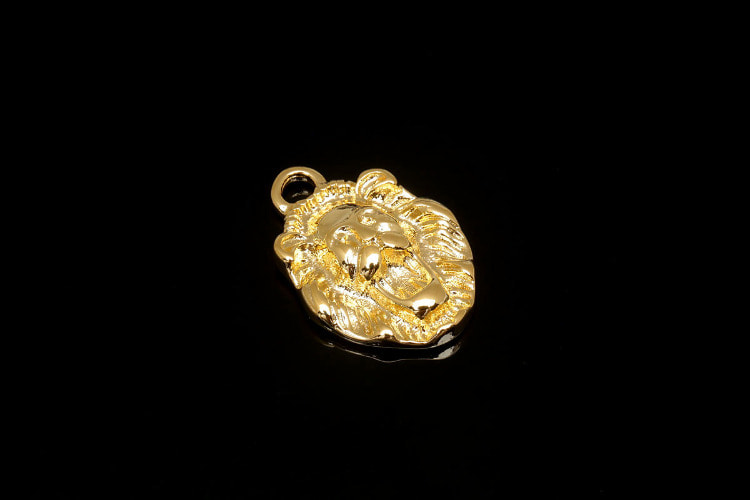 [W] CH5044-Gold Plated-(20pcs)-Lion Head Charms-Animal Pendant-Necklace Earrings Making Supply-Wholesale Charms, [PRODUCT_SEARCH_KEYWORD], JEWELFINGER-INBEAD, [CURRENT_CATE_NAME]