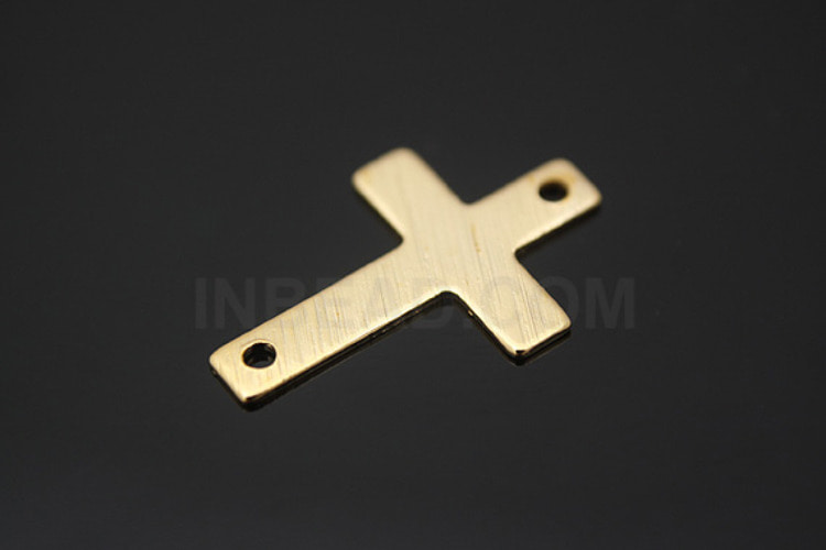 B239-Gold Plated-(4pcs)-Cross Connector-Wholesale Connectors, [PRODUCT_SEARCH_KEYWORD], JEWELFINGER-INBEAD, [CURRENT_CATE_NAME]
