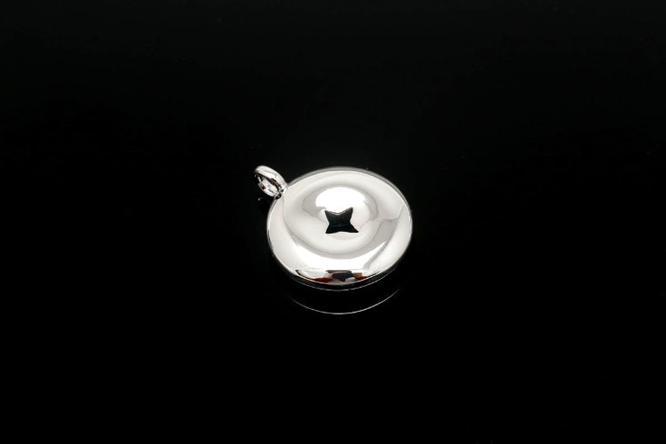 [W] F170-Rhodium Plated-(20pcs)-13mm Round Charms-Tiny Star Pendant-Jewelry Making Supply-Wholesale Charms, [PRODUCT_SEARCH_KEYWORD], JEWELFINGER-INBEAD, [CURRENT_CATE_NAME]